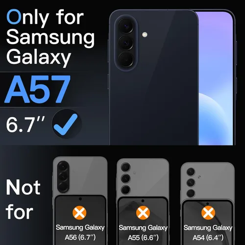 Vista 3 de JETech Protector de pantalla para Samsung Galaxy A57, cobertura completa 3D, paquete de 2 Vidrio templado 9H+, antihuellas, instalación