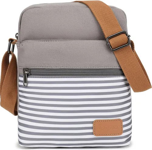 Vista 18 de Leaper - Juego de estuche y cartera bandolera de lona para niñas y mujeres A-verde azulado-r