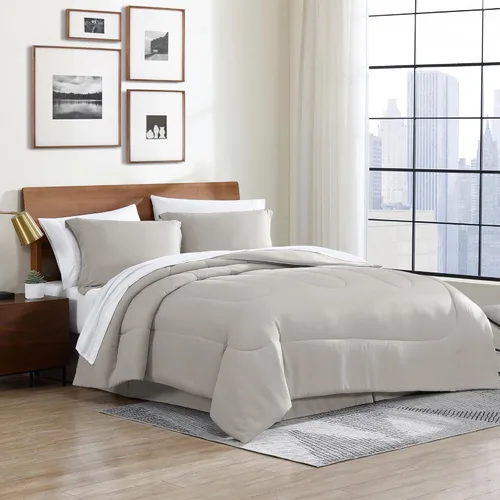 Vista 17 de Cathay Home Basic Bedding Home Essential - Juego de ropa de cama de microfibra ultrasuave y ligera, resistente a las arrugas, 6 piezas