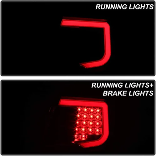 Vista 7 de ACANII - Para Subaru Impreza 2008-2011 12-14 WRX Sedán, juego de luces traseras LED negras de tubo, luces de freno, set de izquierda+derecha, Onyx