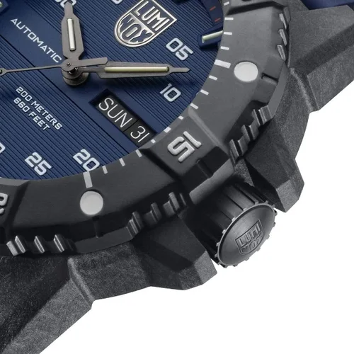 Vista 5 de Luminox Master Carbon Seal AzulNegro 1.772 in Reloj de buceo analógico automático para hombre, Azul, Reloj de buceo