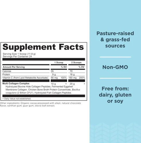 Vista 2 de Ancient Nutrition Péptidos de colágeno en polvo, proteína de colágeno múltiple, mujeres y hombres, vitamina C, probióticos, colágeno hidrolizado