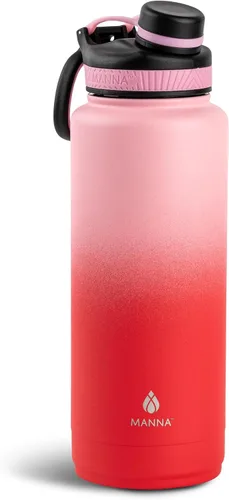 Vista 8 de Manna Saratoga - Botella de acero inoxidable con aislamiento de doble pared, 40 onzas, color baya degradado