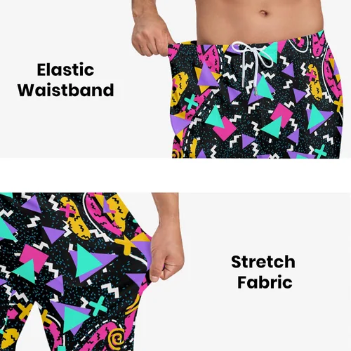 Vista 5 de INZVKJLU Pantalones deportivos para hombre, pantalones deportivos con estampado 3D, pantalones de entrenamiento con 2 bolsillos laterales