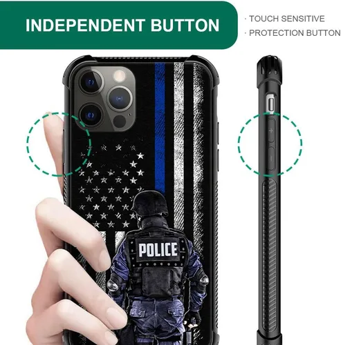 Vista 2 de DJSOK Funda para iPhone 13 Pro Max, diseño de patrón de lujo, a prueba de golpes, funda resistente a prueba de golpes, para hombre y mujer, bandera