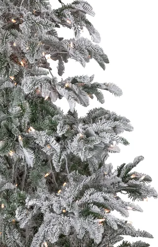 Vista 4 de Real Touch™ Árbol de Navidad artificial de abeto noble Whistler preiluminado, 6.5 pies, luces transparentes