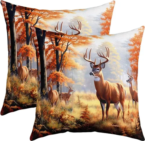 Vista 41 de Juego de 2 fundas de almohada con estampado de piel de vaca de 16"x16", fundas de cojín de piel de vaca para sala de estar, dormitorio, casa