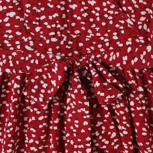 Vista 5 de PATPAT Vestidos de mamá y yo a juego para la familia, vestido de lunares con mangas voladas para madre e hija