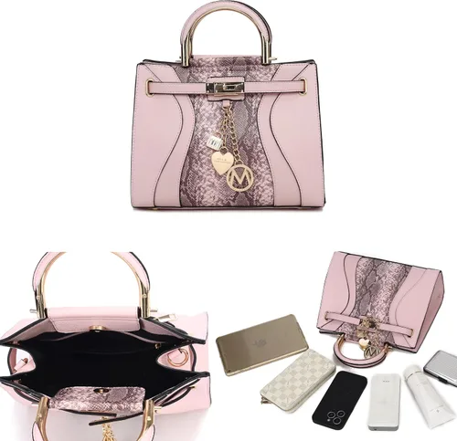 Vista 6 de MKF Collection Mia K - Bolso de mano con asa superior de cuero vegano para mujer