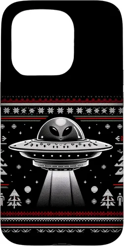 Vista 14 de Lindo alienígena OVNI Navidad Ugly Sweater Pijamas Caso para iPhone 16