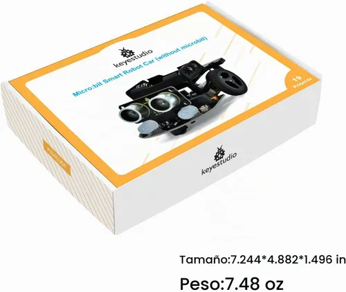 Vista 8 de KEYESTUDIO Microbit Robot - Kit de arranque de coche compatible con BBC