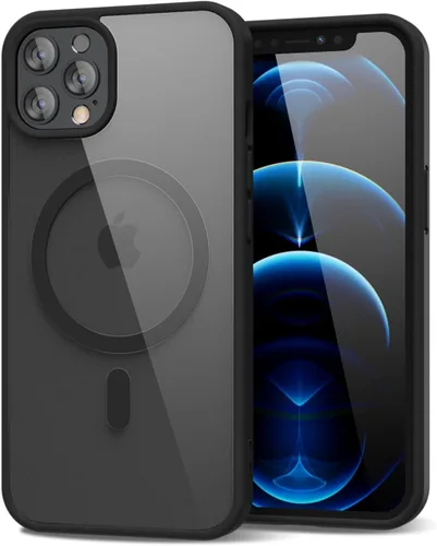 Vista 223 de oakxco Funda magnética transparente compatible con Magsafe, bonita funda delgada y transparente de poliuretano termoplástico no amarillenta, carcasa