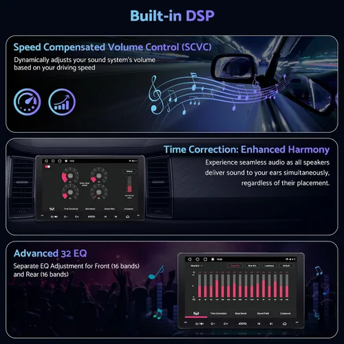 Vista 11 de S8 MS 9inch 4G+32G Android Estéreo doble DIN del coche, 4G incorporado