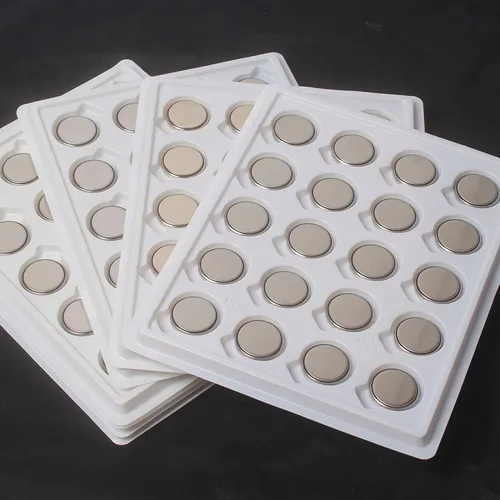 Vista 3 de 100 pilas CR2032 de 3 V de iones de litio de iones de litio CR2032 3 V célula de botón de moneda para velas LED de té, para llaves inteligentes