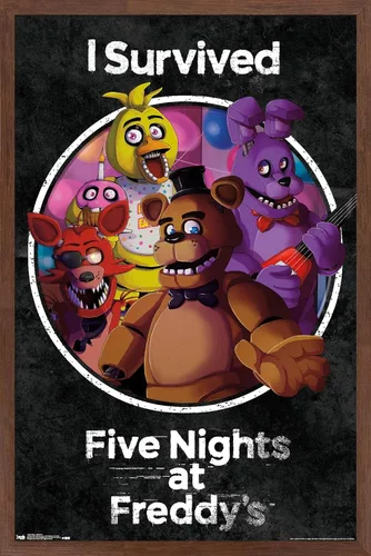 Vista 10 de Trends International Póster de pared de Five Nights at Freddy's - Survived Wall, 14.725 x 22.375 pulgadas, versión enmarcada de madera de granero