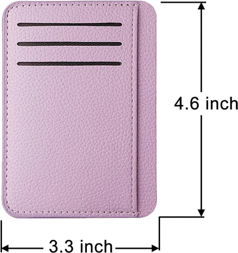 Vista 2 de ABAJI Titular de la tarjeta de crédito Slim minimalista tarjeta de identificación caso sin cremallera 8 ranuras 1 dinero posición PU material super