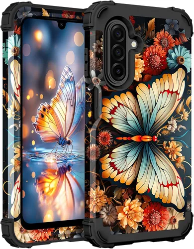 Vista 39 de Hocase Funda para Galaxy A37 5G, protección resistente a prueba de golpes, parachoques de goma de silicona suave+funda protectora híbrida