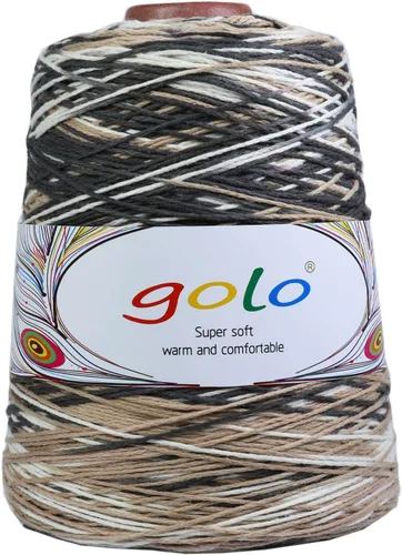 Vista 25 de golo Hilo de Cono de Lana para Tejer 8.8oz 400yd 100% Hilo de Lana para Tejer a Mano 402-Papel Envejecido