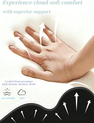 Vista 7 de Almohada multifuncional con respaldo ergonómico de cuña con amplias aplicaciones, cojín de espuma viscoelástica para dormir y leer, almohada Gris