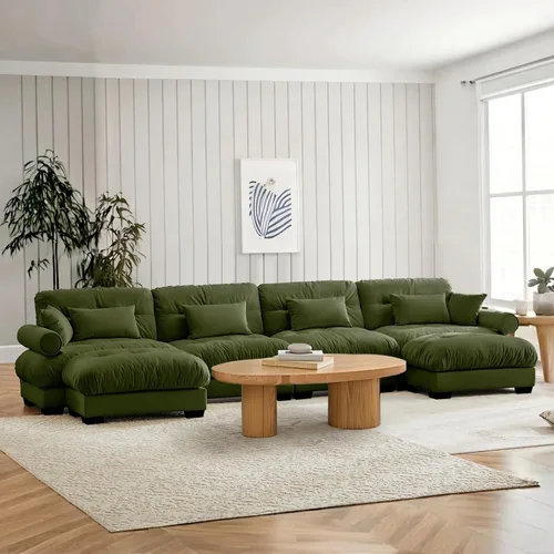 Vista 32 de SoarFlash Moderno sofá reclinable de terciopelo para sala de estar, sofá biplaza para apartamento, sofá de almacenamiento con marco de madera Azul