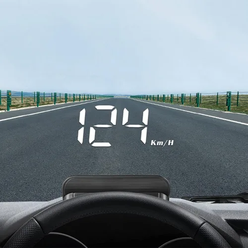 Vista 2 de Head Up Display, HUD GPS universal para coche, interfaz USB del velocímetro, velocidad, dirección de conducción, sobrevelocidad, código de falla