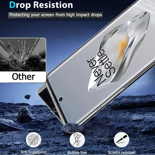 Vista 7 de Paquete de 2+2 protectores de pantalla de vidrio templado para OnePlus 12R + protector de lente de cámara, película de vidrio templado curvado 3D