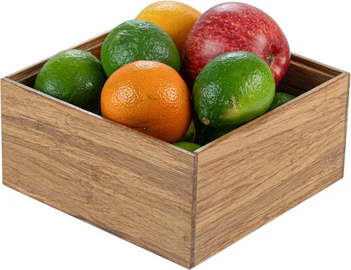 Vista 4 de Restaurantware -Eco Display Contenedor de condimentos de bambú de 13 x 6.5 x 3 pulgadas, 1 caja de especias profundas, extragrande, no se astilla