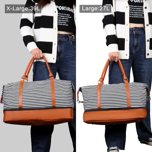 Vista 4 de Bodaon Bolsa de fin de semana con tiras de compartimento para zapatos