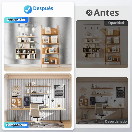 Vista 7 de Paquete de 4 paneles acústicos grandes que absorben el sonido con autoadhesivo, paneles de espuma de alta densidad a prueba de sonido de 47.2 x 23.6