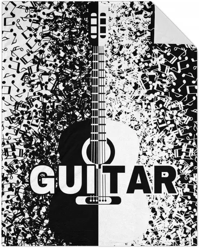 Vista 7 de Mercuryelf Manta de guitarra, suave, mullida y cálida, manta pequeña de 30 x 40 pulgadas para regazo y cuna, regalo para los amantes de la guitarra