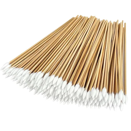 Vista 10 de 200 hisopos de algodón extra largos de 6 pulgadas con asas de madera, aplicadores largos de punta de algodón para limpieza de precisión