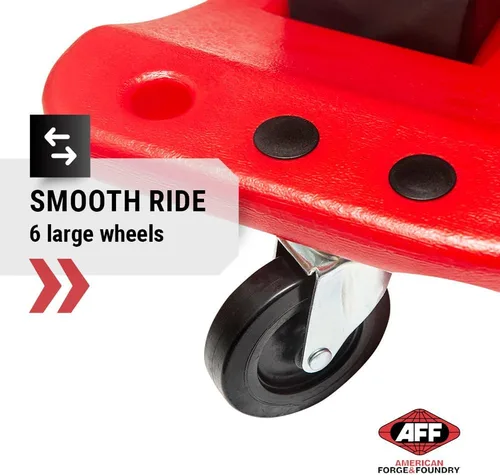 Vista 4 de AFF XL Mechanic's Creeper - Creeper Ergonómico de 47" de Longitud con Reposacabezas Acolchado y Bandejas Magnéticas para Herramientas - Super