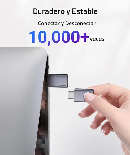 Vista 7 de Adaptador Syntech USB C a USB (paquete de 2), 10Gbps USB3.2 Gen 2 encajado lado a lado, adaptador tipo C macho a A 3.2 hembra compatible con iPhone