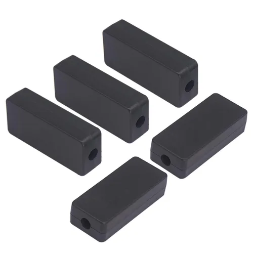Vista 28 de Zulkit 12 cajas de proyecto de plástico ABS para proyectos eléctricos, caja de conexiones de energía, color negro, 1.97 x 1.10 x 0.59 pulgadas 12