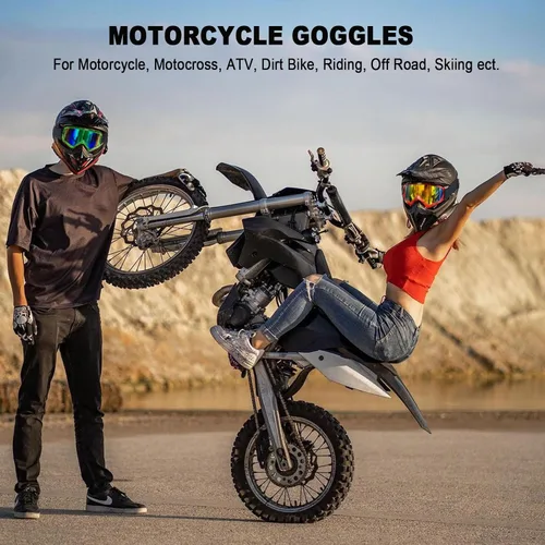 Vista 7 de Gafas de motocross para motocicleta, ATV, motocross, equitación, todoterreno, adultos, hombres, mujeres, jóvenes, niños