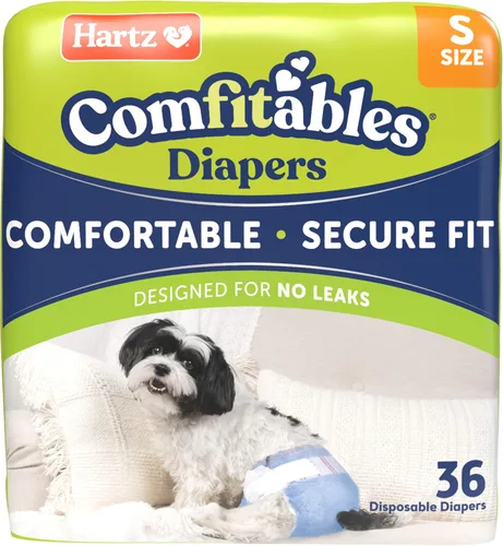 Vista 16 de ¡Nuevo! Hartz Comfitables Pañales desechables para perros, talla XXS, 12 unidades, ajuste cómodo y seguro, fáciles de colocar, súper absorbentes