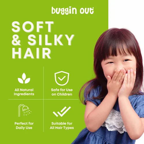 Vista 5 de buggin out Champú y acondicionador para la prevención de piojos, tratamiento de piojos de la cabeza de 8 onzas para niños y adultos, champú