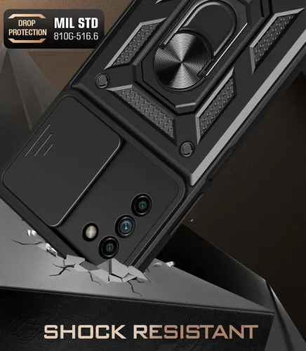 Vista 3 de Funda para Nokia G400 5G con [2 unidades] Protector de pantalla de vidrio templado, para Nokia G400 [Grado militar] Armadura protectora, con lente