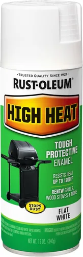 Vista 19 de Rust-Oleum 7750830 Pintura en aerosol de esmalte de alta temperatura, 12 onzas, almendra Protección de hasta 1200 °F, parrillas, ahumadores