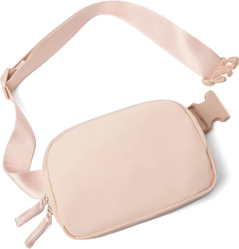 Vista 17 de Riñonera para mujer, con cremallera bidireccional, riñonera de moda para todas partes con correa ajustable, regalos para adolescentes, niñas Beige