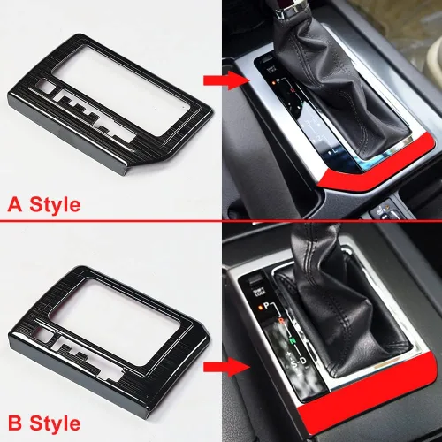 Vista 3 de Para Toyota Land Cruiser Prado 150 Lc150 Fj150 2010-2017 Accesorios de decoración interior, cubierta de caja de cambios de panel de acero inoxidable