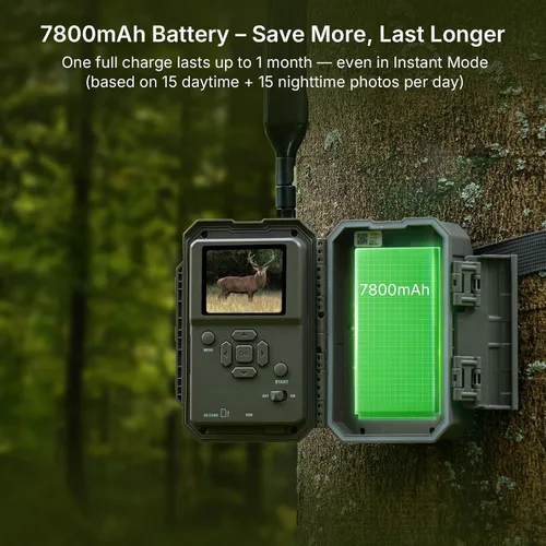 Vista 4 de GardePro Cámara celular X66 Pro (sin WiFi) con panel solar SP350, batería de 7800 mAh, vista en vivo, alertas instantáneas, plan de datos