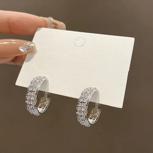 Vista 5 de Aretes de aro de actividad linfática, aretes de cristales para adelgazar, aretes de drenaje linfático para pérdida