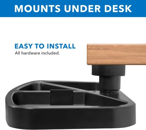 Vista 3 de Mount-It! Cajón montado debajo del escritorio, bandeja giratoria debajo del escritorio para clip de papel, bolígrafo y otros suministros de oficina