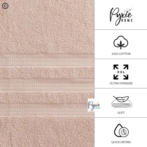 Vista 2 de Toalla de baño extra grande Ultra - Blush - 100% algodón - Extra grande