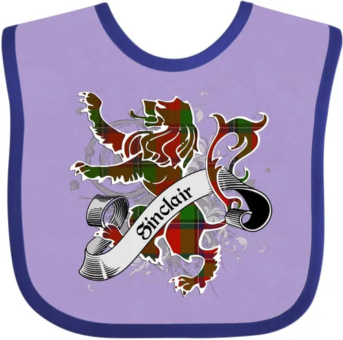 Vista 26 de inktastic Sinclair Tartan Lion Baby Bib