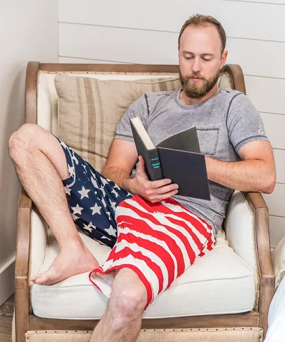 Vista 66 de Lazy One - Pantalones cortos de pijama para hombre, ropa de dormir