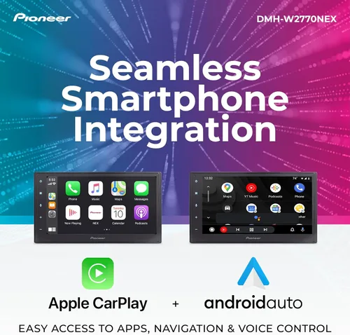 Vista 10 de Pioneer DMH-W2770NEX Estéreo de coche doble DIN con pantalla táctil capacitiva de 6,8 pulgadas Digital Multimedia Receiver, Wireless Apple CarPlay