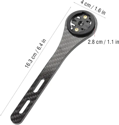 Vista 4 de Dilwe Soporte para computadora de bicicleta, Multifuncional de fibra de carbono Montaje de bicicleta Soporte de manillar integrado para y serie