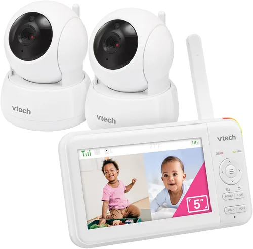 Vista 15 de VTech Monitor de video para bebés con pantalla LCD de 5 pulgadas, hasta 17 horas de video y 31 horas de duración de batería de audio, visión